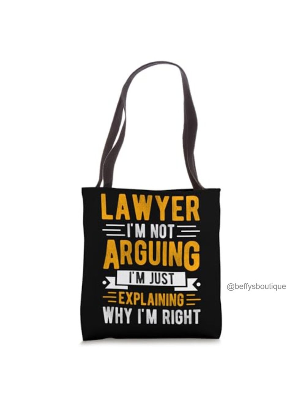 Lawyer Tote Bag Polyester Canvas Humor Gift for Legal Professionals